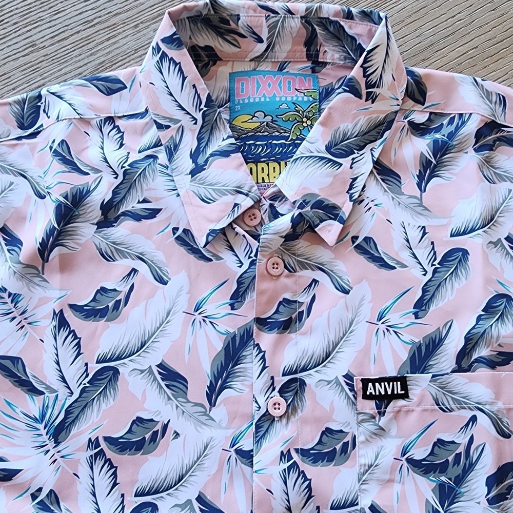 Dixxon Flannel Co Barbuda Tropical Palm Leaf Party Shirt! Boho Aloha streetwear